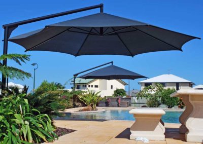 Double Black Pool Umbrellas