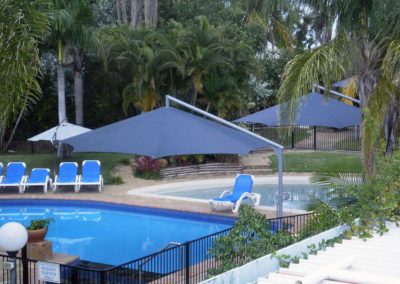 Charcoal Resort Pool Umbrellas