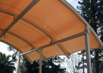 Barrel Vault Structure with PVC Cover over deck 2