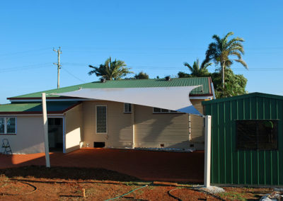 PVC Shade Sail - Mehler FR580 with Paperbark