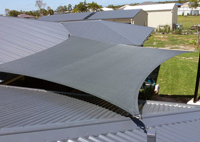 Shade sail - Z16 Charcoal with Black