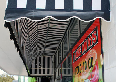 Black and white shopfront under